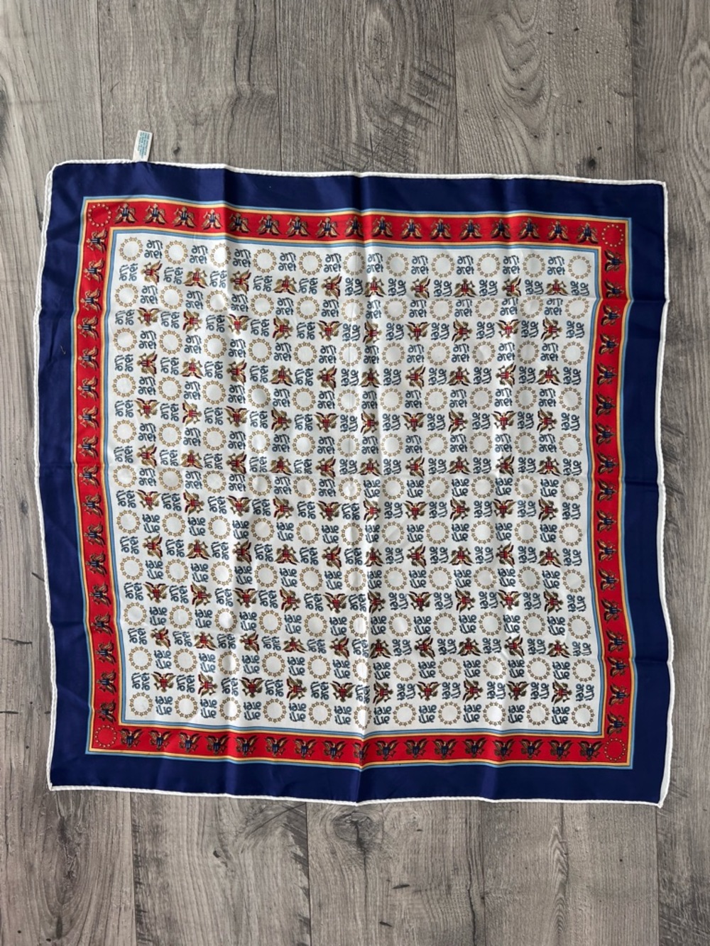 Vintage 1976 Bicentennial Patriotic Scarf – Eagle Print, Made in Japan